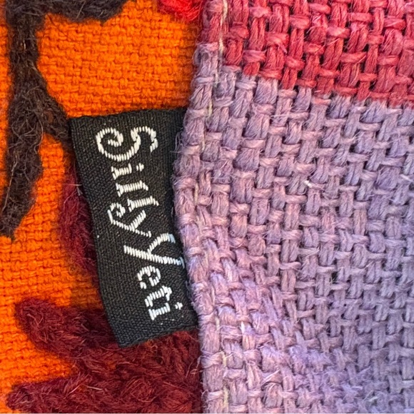 Silly Yeti Jute and Crewel Tote, handmade with 100% Recyclable Jute … - Picture 3 of 6